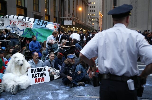 Demonstrace hnutí Occupy Wall Street v New Yorku (2014)