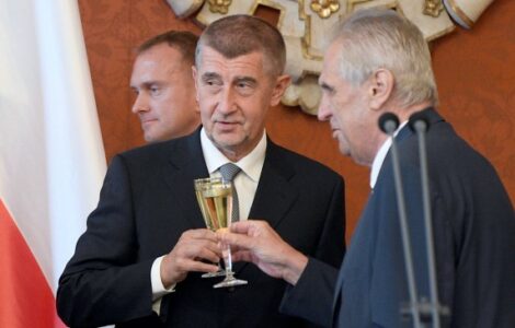 Ex-premiér Andrej Babiš a prezident Miloš Zeman 