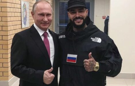Rekordně neúspěšný moskevský rapper Timati s Vladimirem Putinem  