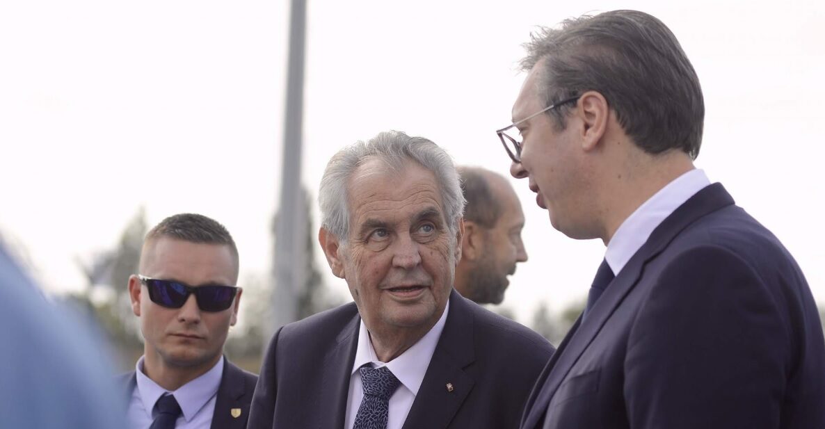 Prezident Miloš Zeman se srbským prezidentem Aleksandarem Vučićem  září 2019