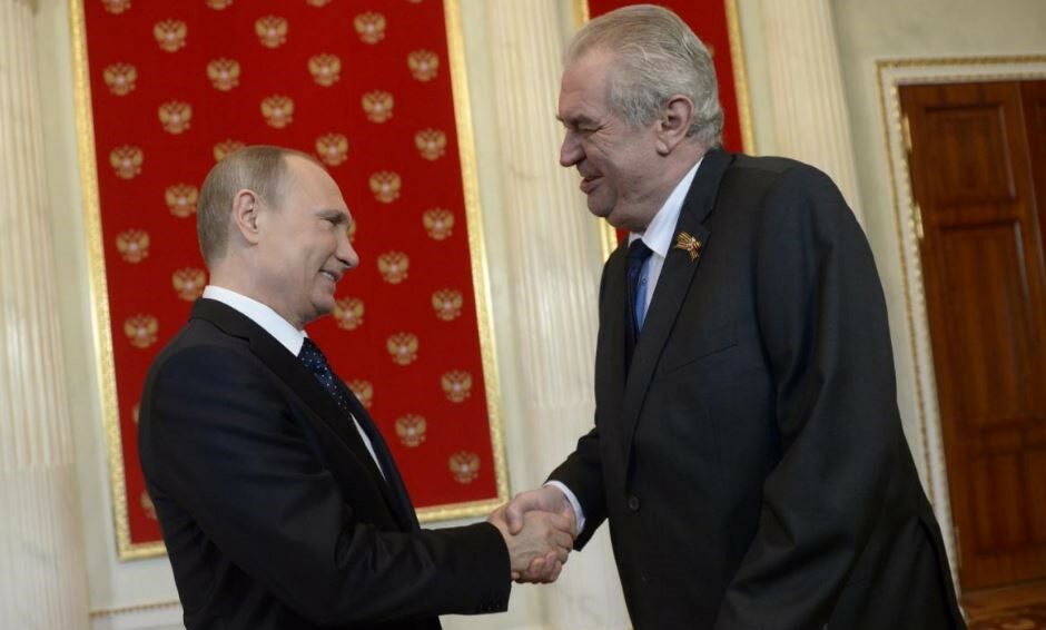 Prezident Ruské federace Vladimir Putin a prezident ČR Miloš Zeman