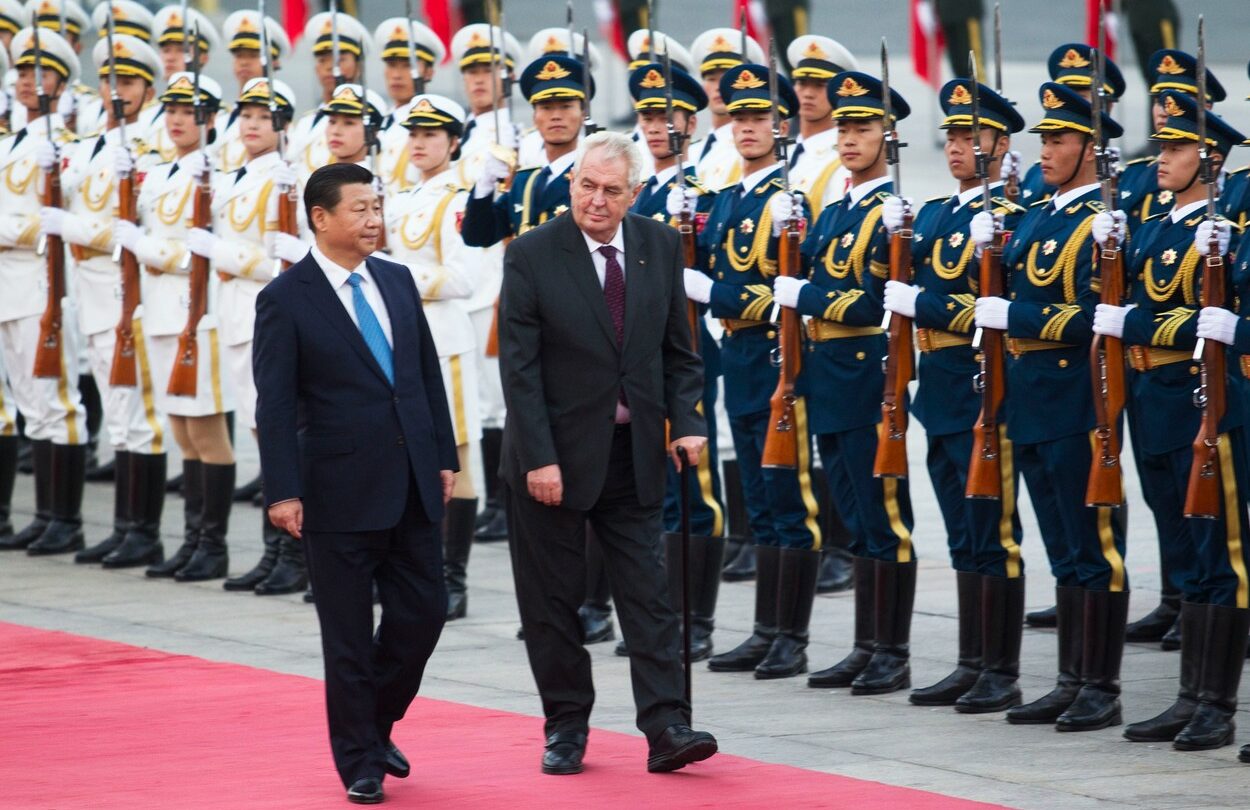 Čínský prezident Si Ťin-pching a Miloš Zeman