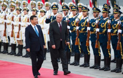 Čínský prezident Si Ťin-pching a Miloš Zeman