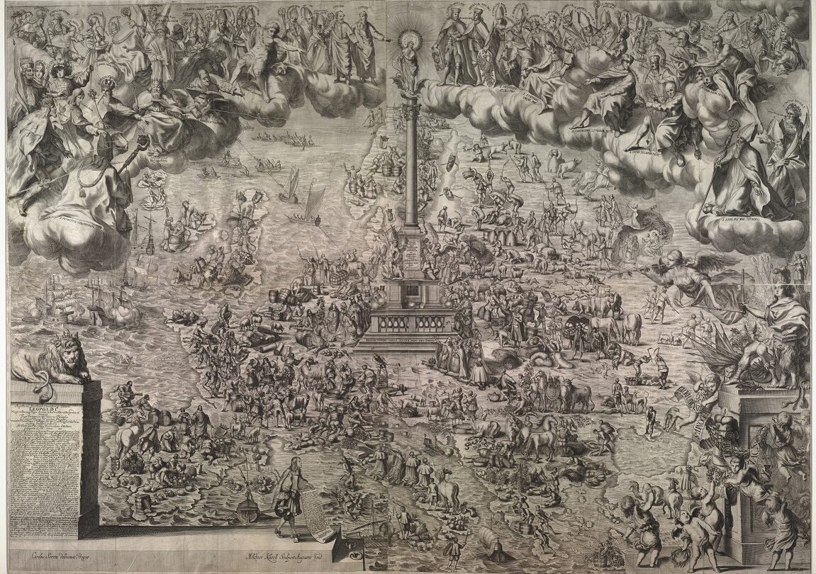 Mariánský sloup v Praze jako střed Evropy - univerzitní teze Jana Bedřicha z Valdštejna (1661)