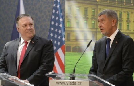 Americký ministr zahraničí Mike Pompeo a premiér Andrej Babiš 