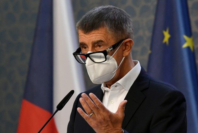 Premiér Andrej Babiš (ANO) na tiskové konferenci vlády
 