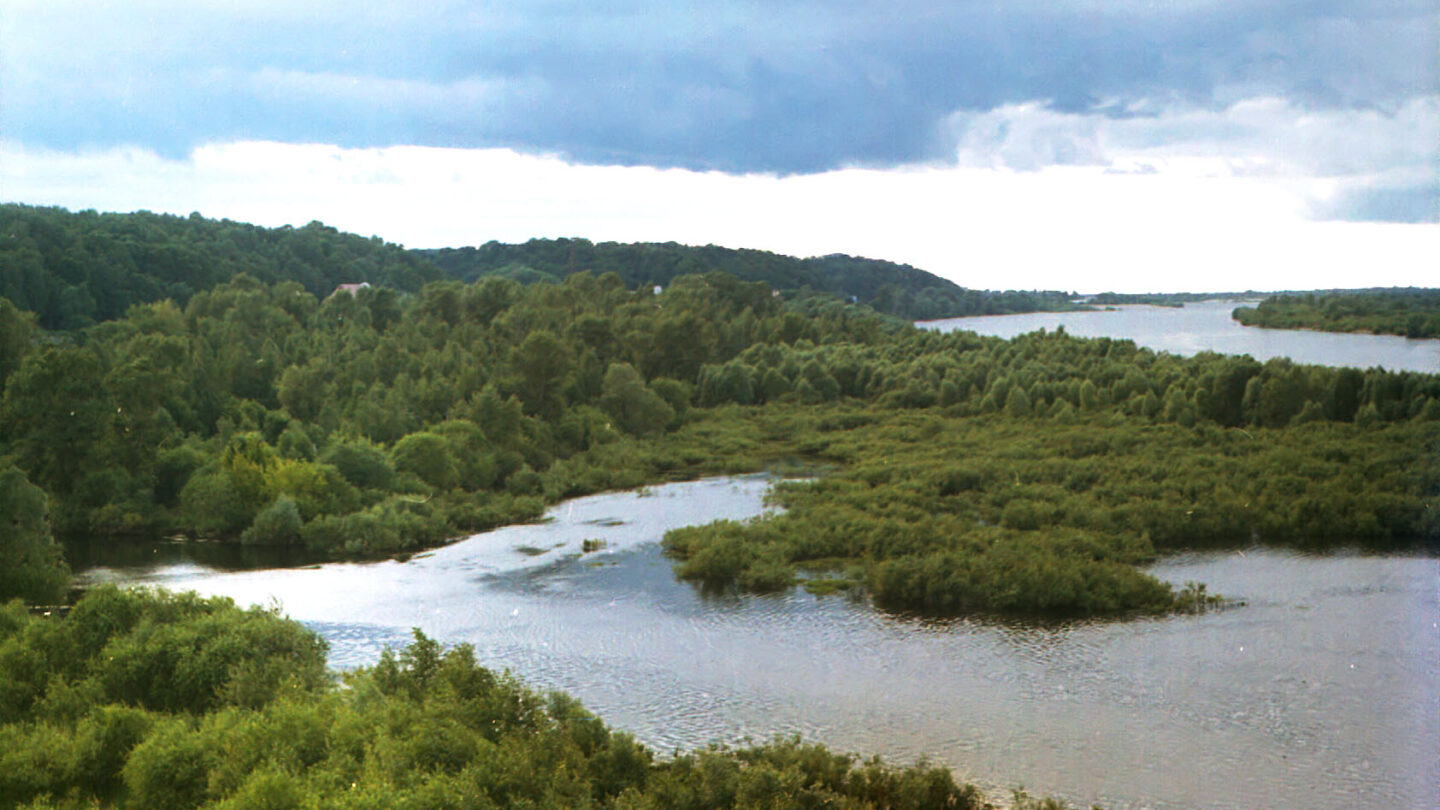 Řeka Pripjať v Polesí na nynějších ukrajinsko-běloruských hranicích
