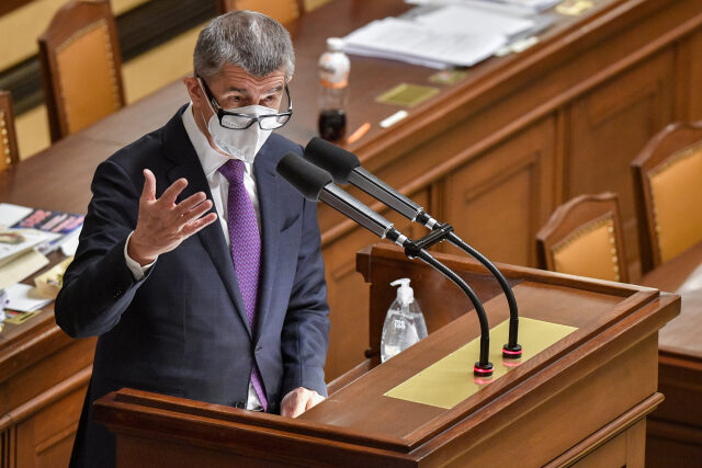 Andrej Babiš (ANO) při jednání poslanecké sněmovny