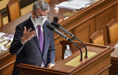 Andrej Babiš (ANO) při jednání poslanecké sněmovny