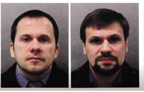 Alexander Petrov a Ruslan Boširov, které britská policie podezírá z pokusu o vraždu Sergeje a Julije Skripalových a z výbuchu muničního areálu ve Vrběticích.