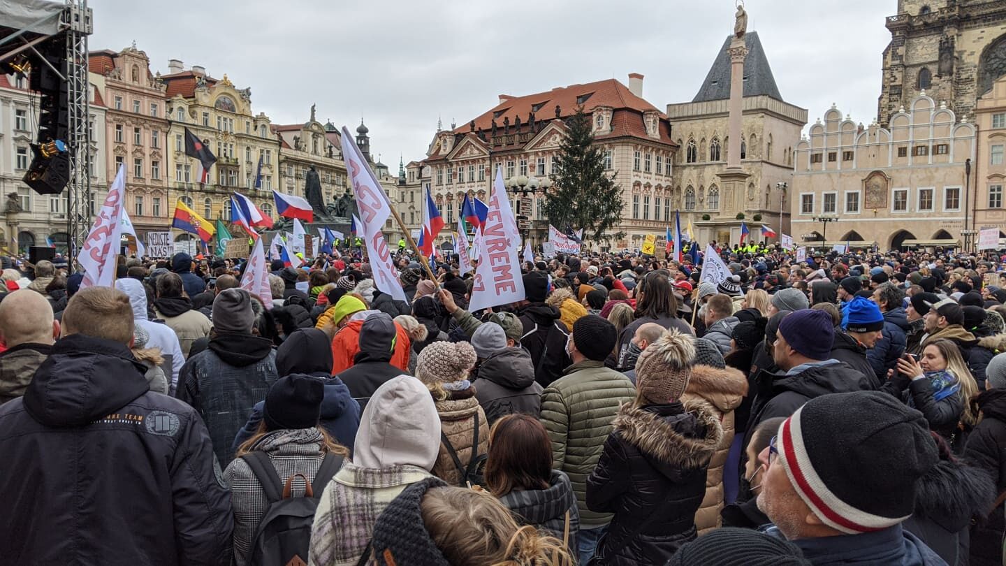 Demonstrace na Staroměstském náměstí, ilustrační snímek