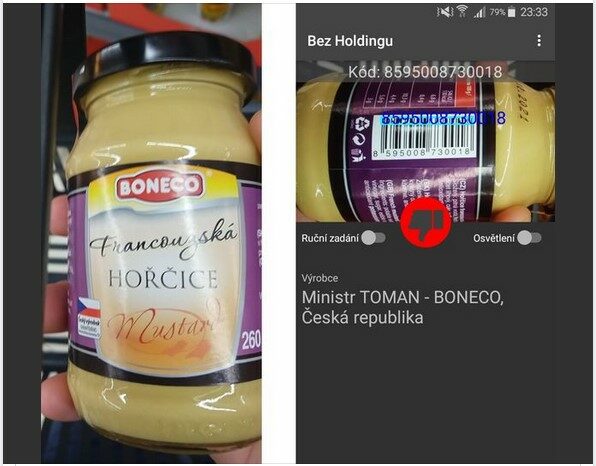 Ministr Toman - Boneco. Palec dolů! hlásí aplikace Bez holdingu