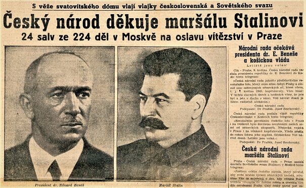 Článek "Český národ děkuje maršálu Stalinovi"