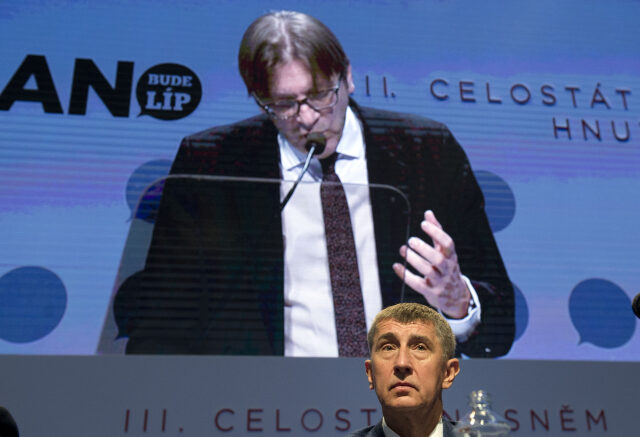 Předseda ALDE Guy Verhofstadt na sněmu ANO