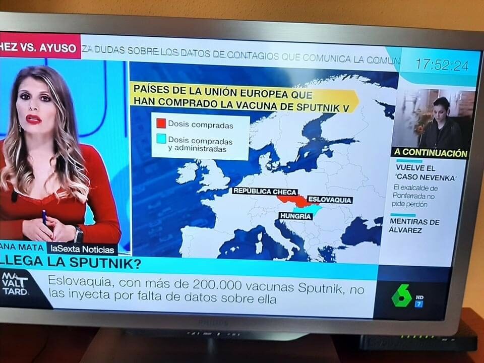 Záběr ze španělské TV