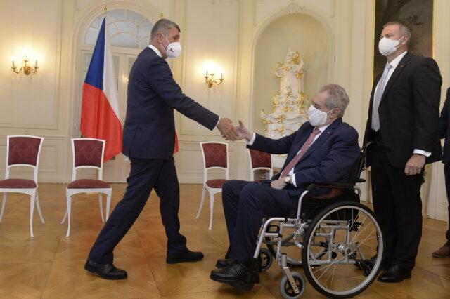 Premiér Andrej Babiš (ANO) a prezident Miloš Zeman