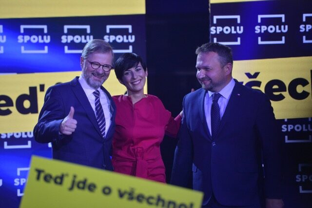 Petr Fiala, Markéta Pekarová Adamová a Marian Jurečka