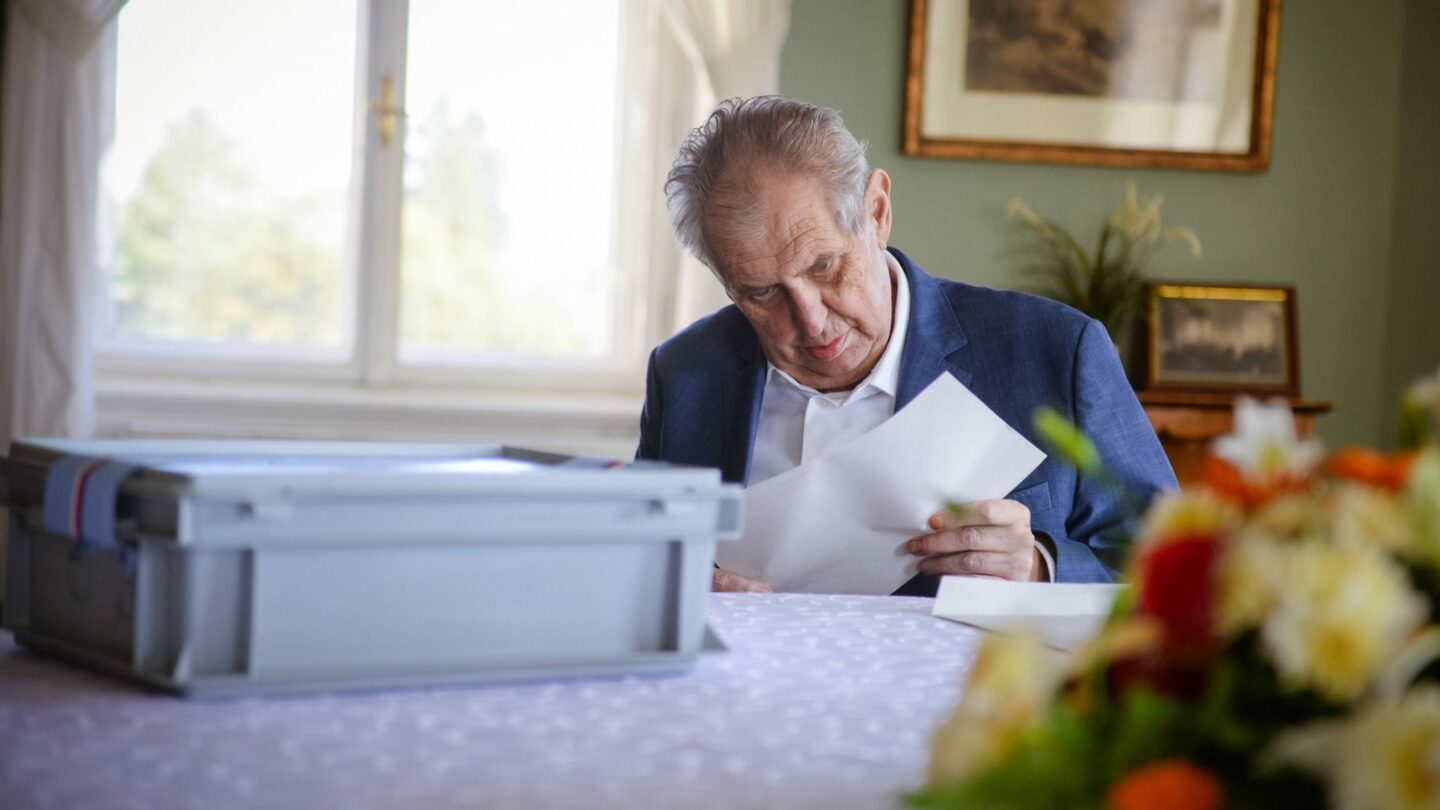 Prezident Miloš Zeman při letošních volbách