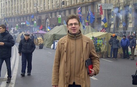 Historik a politolog Łukasz Adamski se mimo jiné věnuje i Ukrajině (Kyjev, 2020) 