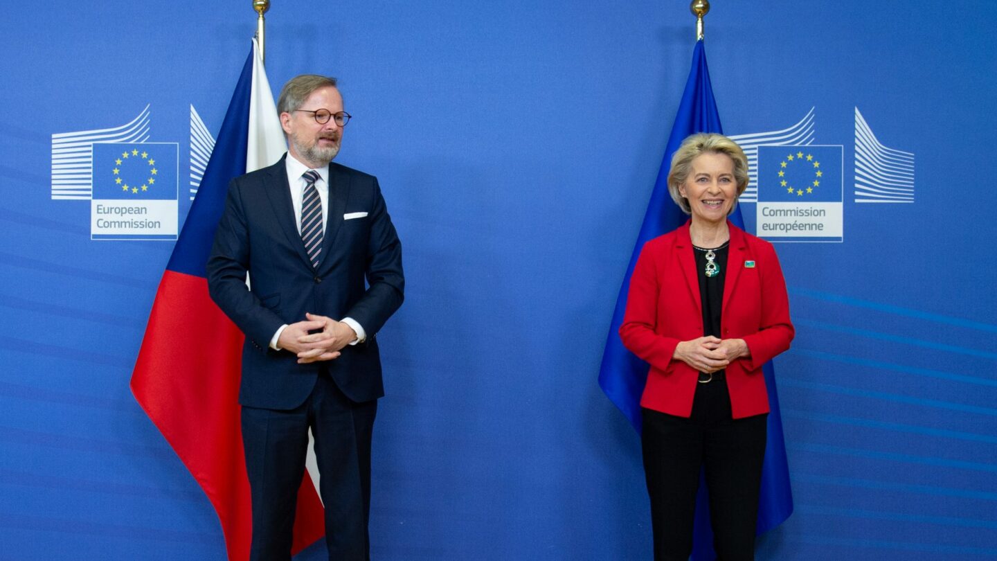 Petr Fiala a Ursula von der Leyenová