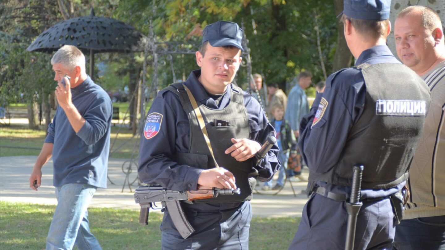Policisté ve službách samozvané Doněcké lidové republiky.