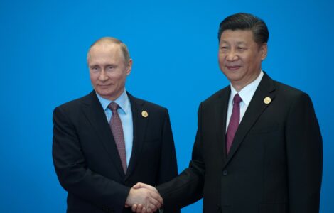 Čínský prezident Si a ruský prezident Vladimir Putin