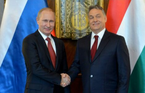 Vladimir Putin a Viktor Orbán.