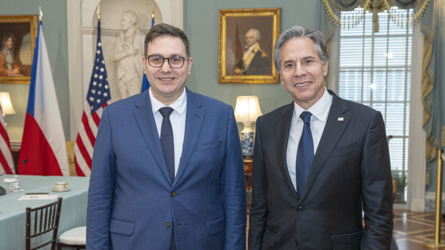 Ministři zahraničí Jan Lipavský a Antony Blinken