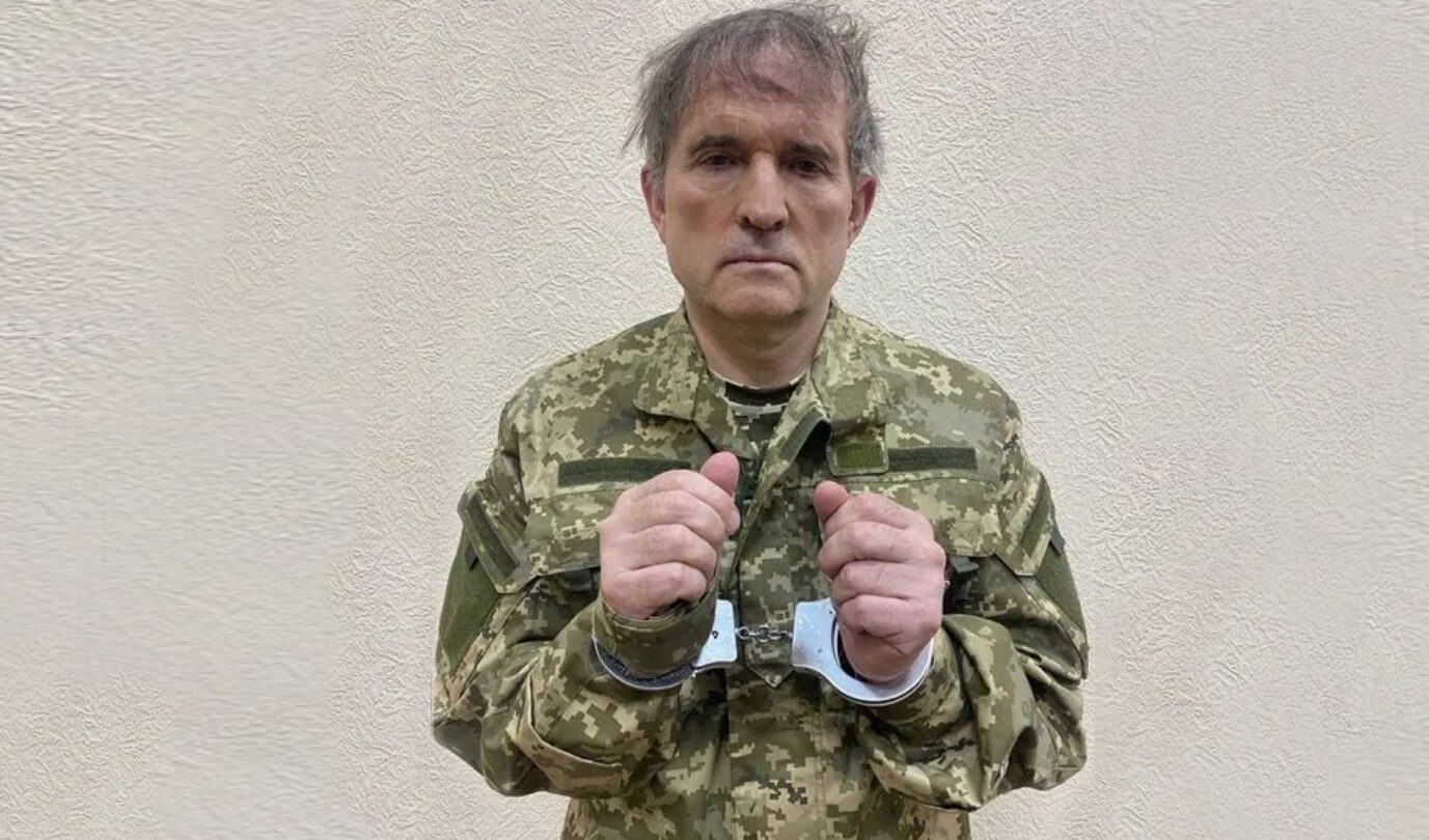 Viktor Medvedčuk krátce po svém zadržení