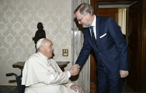 Premiér Petr Fiala (ODS) na návštěvě u papeže Františka