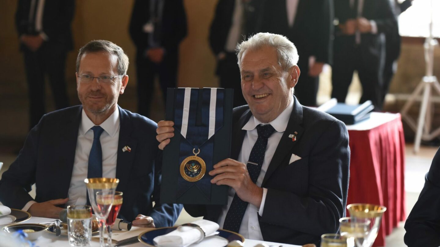 Miloš Zeman a Izraelský prezident Herzog