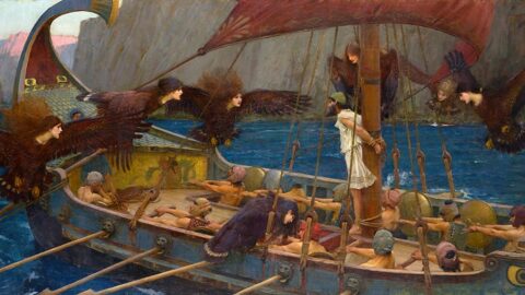 John William Waterhouse, Odysseus a Sirény (olejomalba, 1891)