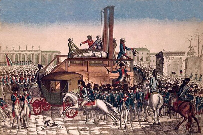 Poprava francouzského krále Ludvíka XVI. v Paříži roku 1793