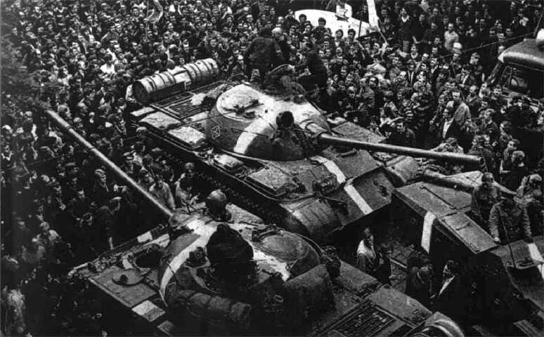 Začátek sovětské okupace Československa – Praha v srpnu 1968