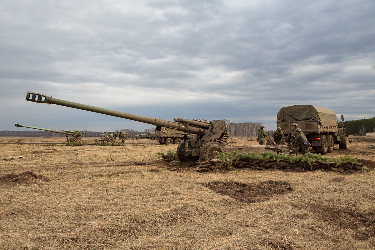 Ruská houfnice 2A65 ráže 152mm, Ilustrační foto.