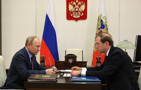 Vladimir Putin a vicepremiér Denis Manturov