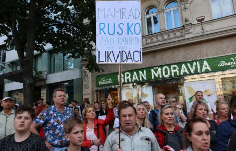 Proruští aktivisté demonstrovali na Václavském náměstí