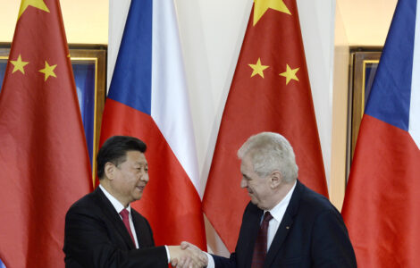 Prezident Miloš Zeman s čínským prezidentem a vrchním čínským komunistou Si Ťin-pchingem