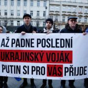Demonstrace proti válce na Ukrajině