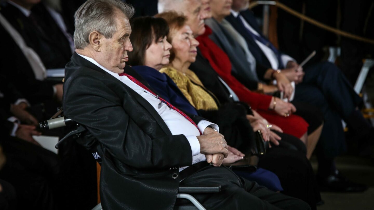 Bývalý prezident Miloš Zeman na inauguraci nového prezidenta Petra Pavla (9. 3. 2023)