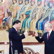 Dva diktátoři nenávidící svobodu: Si Ťin-pching s Vladimirem Putinem.