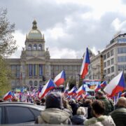Demonstrace Jindřicha Rajchla Česko proti bídě na Václavském náměstí 