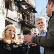 Český prezident Petr Pavel a slovenská prezidentka Zuzana Čaputová během návštěvy Boroďanky.