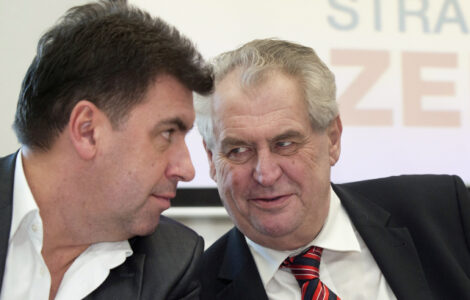 Prezident Miloš Zeman s poradcem Martinem Nejedlým 