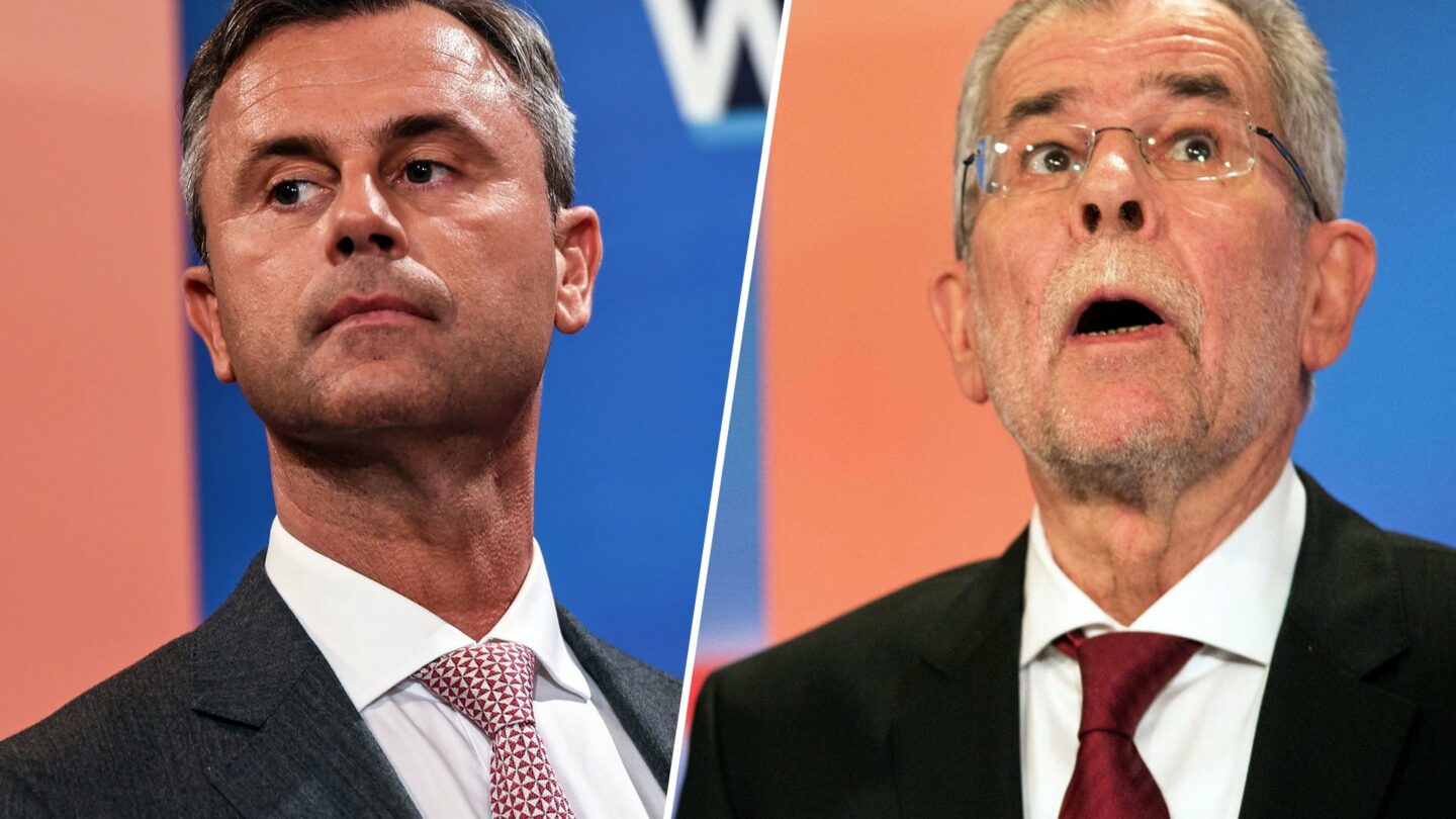 Aktéři rakouských prezidentskýchz voleb Norbert Hofer (vlevo) a Alexander Van der Bellen.