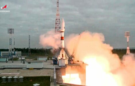 Start ruské rakety Sojuz 2.1b s modulem Luna-25, 11. srpna 2023