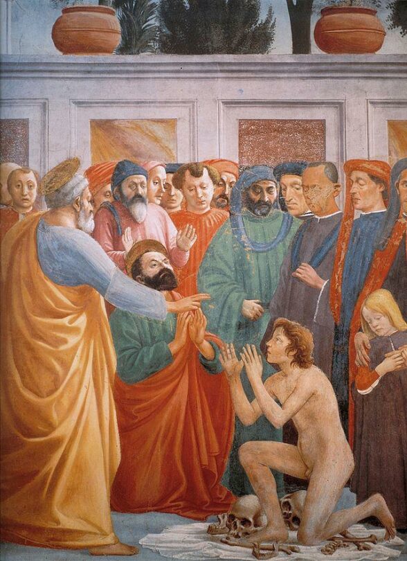 Na fresce Vzkříšení Teofilova syna namaloval Masaccio Tomáše Halíka. Úžasný objev. Je to opravdu profesor Halík, představuje apoštola Pavla a má svatozář.
