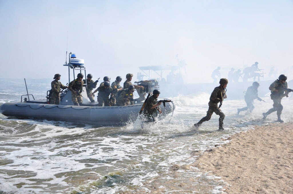 Ukrajinská námořní pěchota (ilustrační foto).