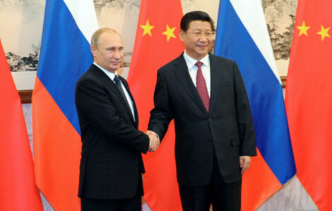 Ruský prezident Vladimir Putin a jeho čínský protějšek Si Ťin-pching