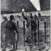 Zobrazení vánočního příměří z roku 1914 na titulní straně novin London News v lednu roku 1915. Titulek hlásá: „Světlo míru v zákopech na Štědrý den: Německý voják otevírá spontánní příměří tím, že se blíží k britským liniím s malým vánočním stromečkem"